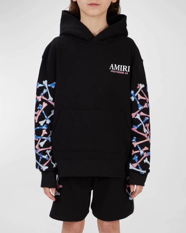 Boy's Bandana Bones Logo-Print Hoodie, Size 4-12