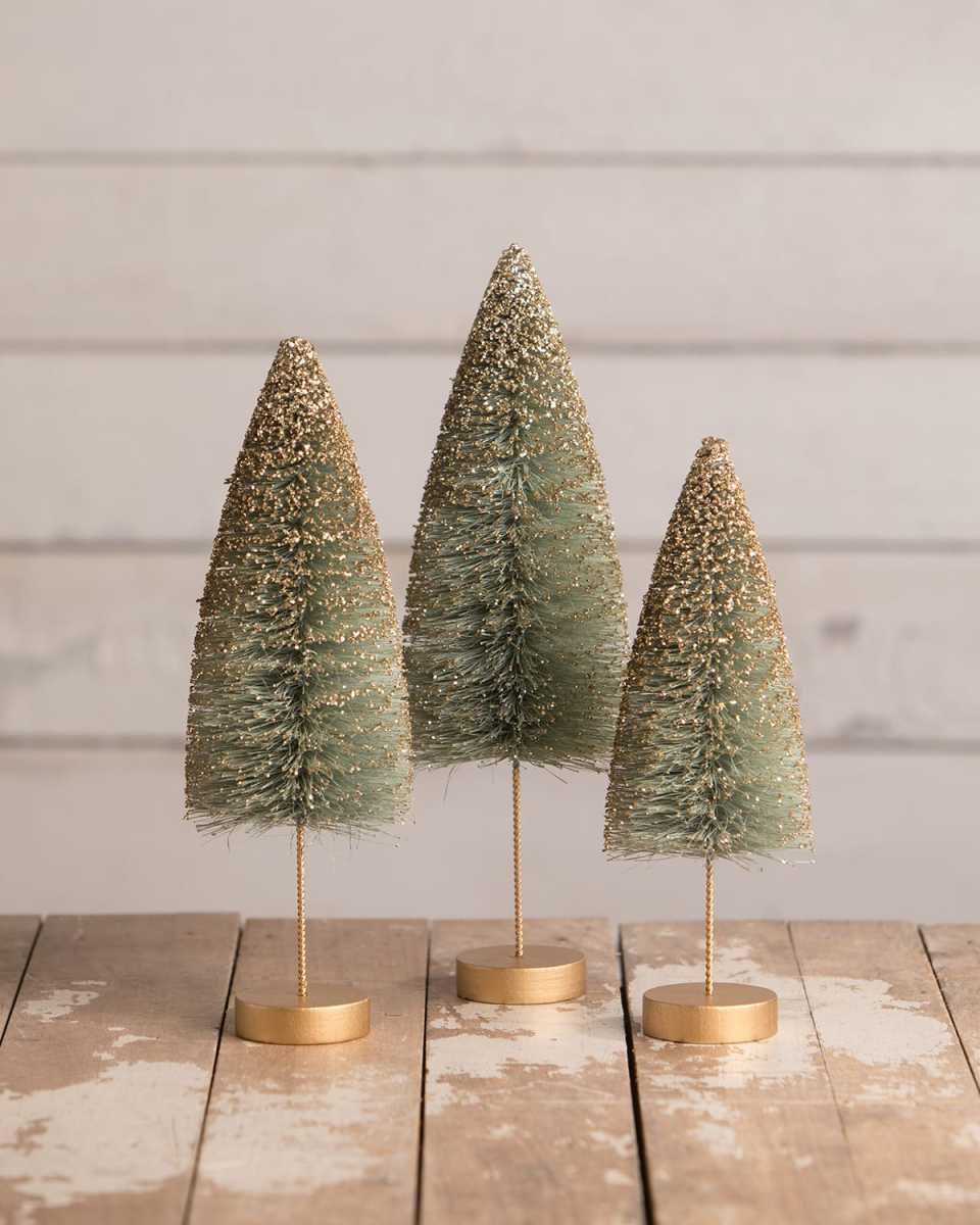 Fall Bottle Brush Trees, Set of 3
