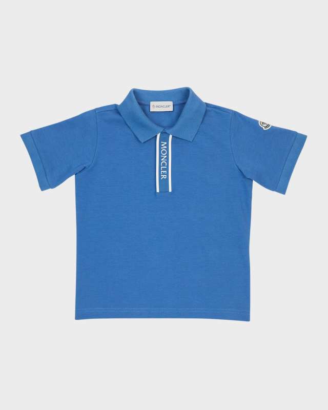 Boy's Short-Sleeve Logo Polo, Size 4-