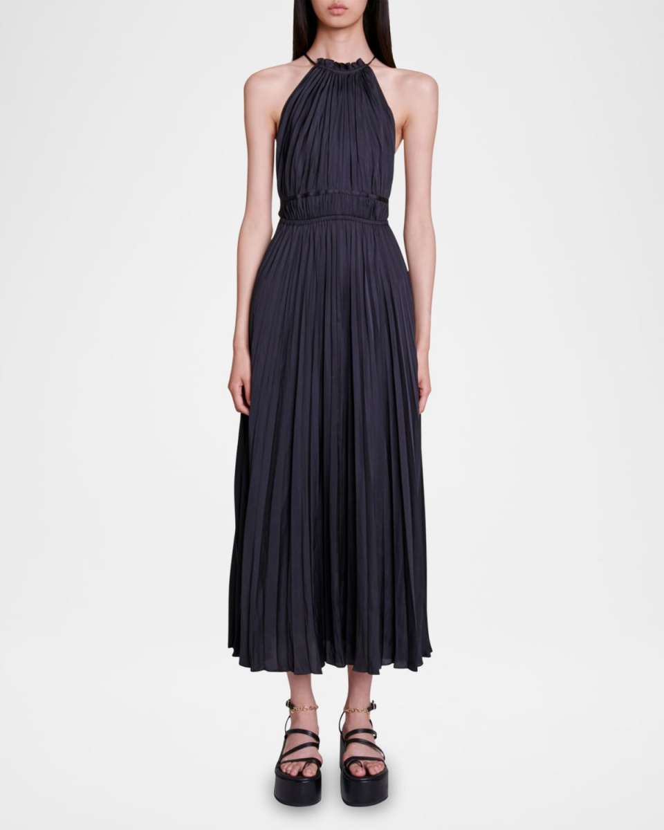 Revilly Pleated Maxi Dress