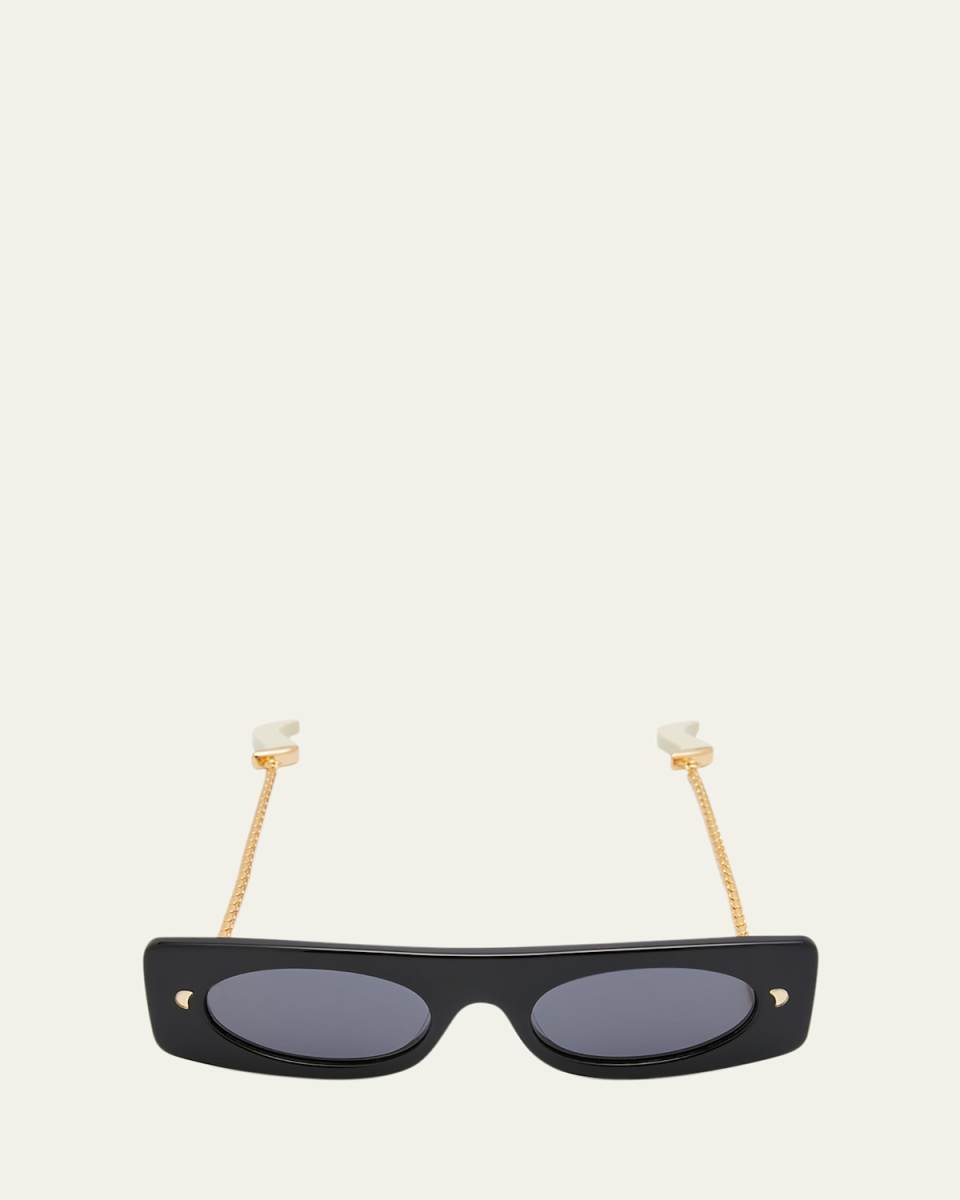 Gabri Acetate Rectangle Sunglasses