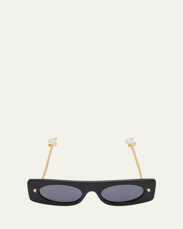 Gabri Acetate Rectangle Sunglasses