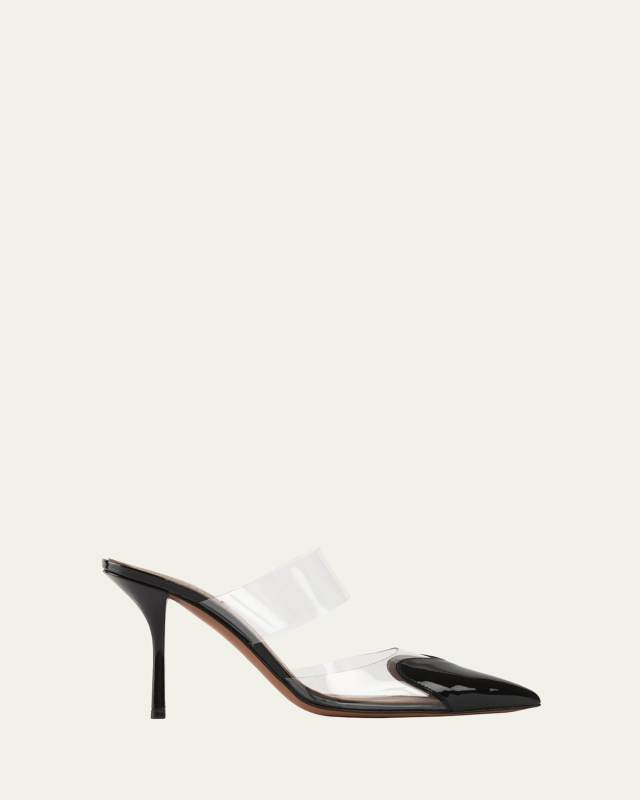 Coeur Clear Cap-Toe Mule Pumps