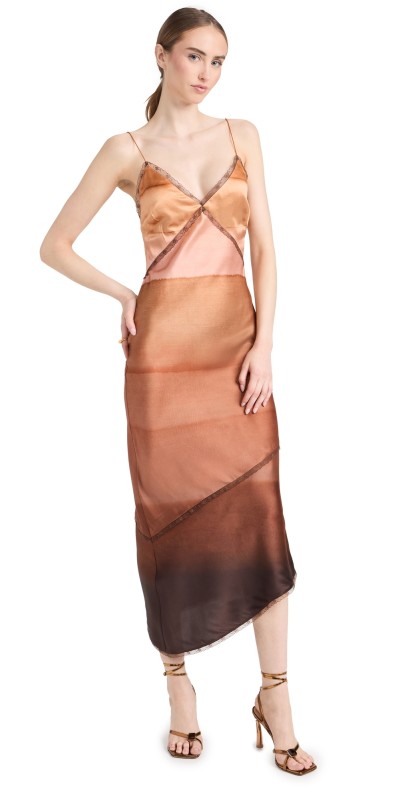 SIR. Martina V Neck Slip Dress Ombre