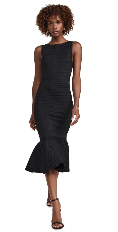 Retrofête Marta Knit Dress Metallic Black