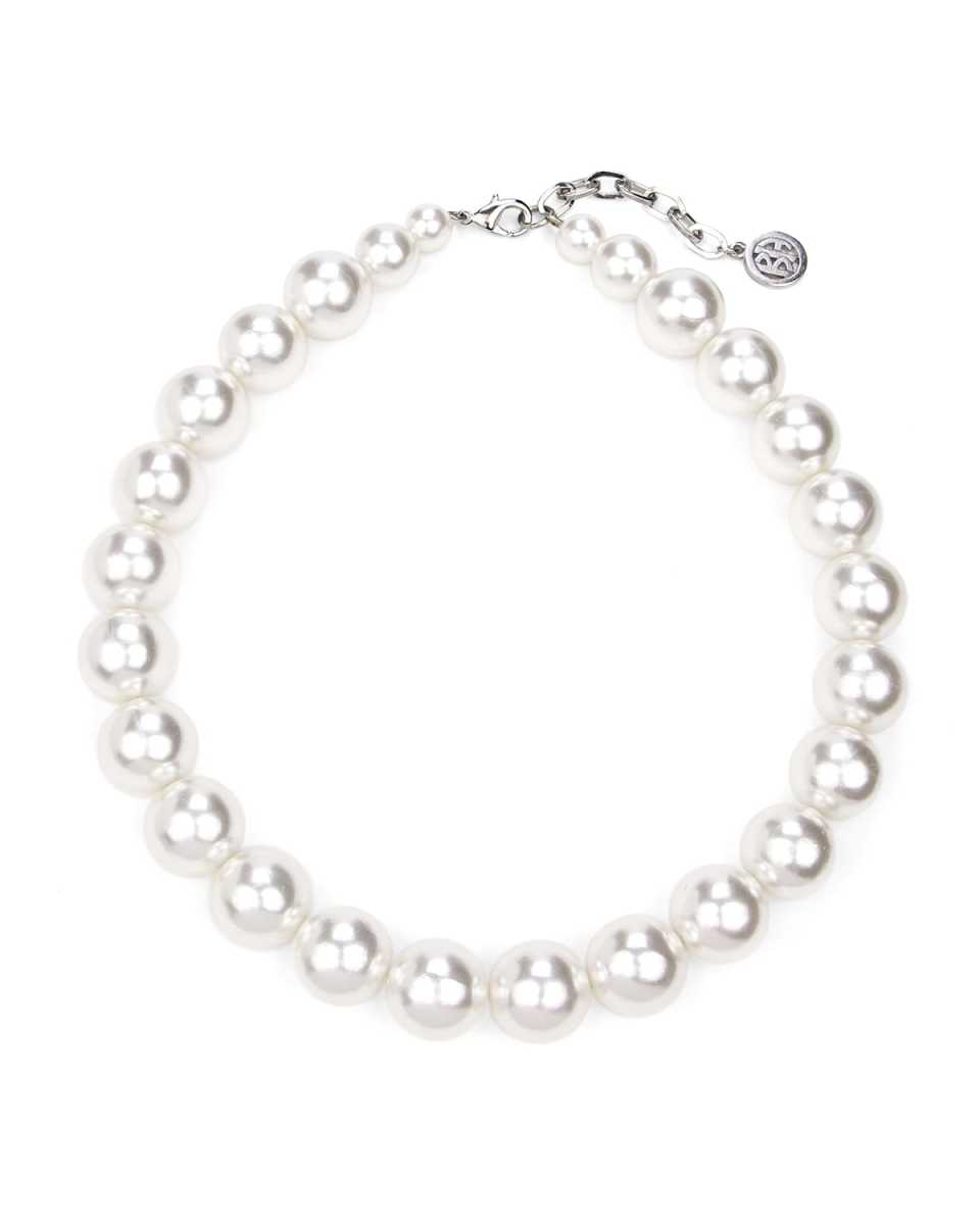 24k Gold Electroplate Large Pearl Strand Necklace