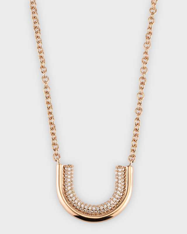Thoby 18K Rose Gold and Diamond Large Tubular Necklace