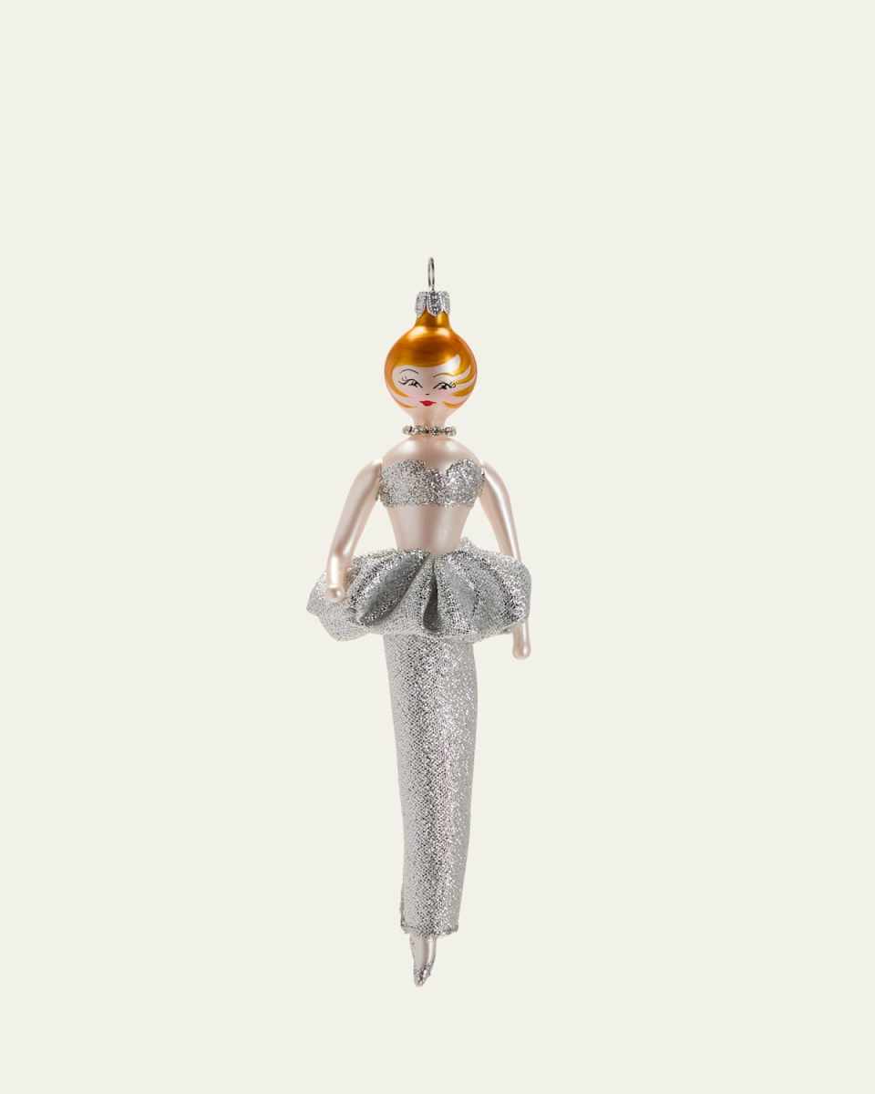 Silver Lady Christmas Ornament