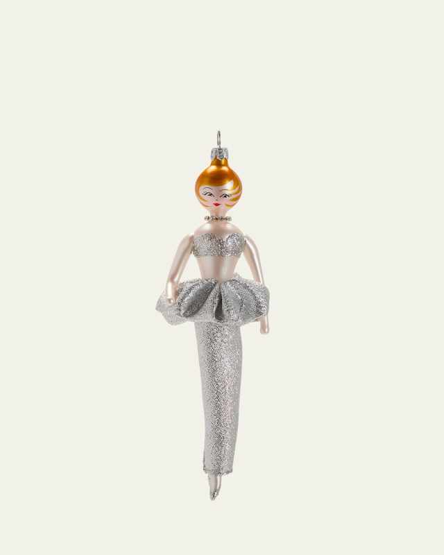 Silver Lady Christmas Ornament