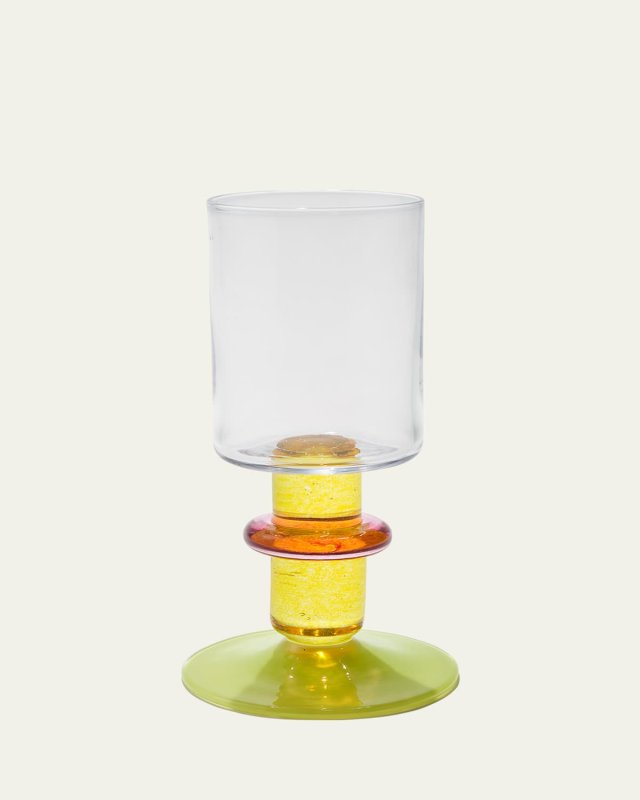 Hand-Blown Miami Wine Glass