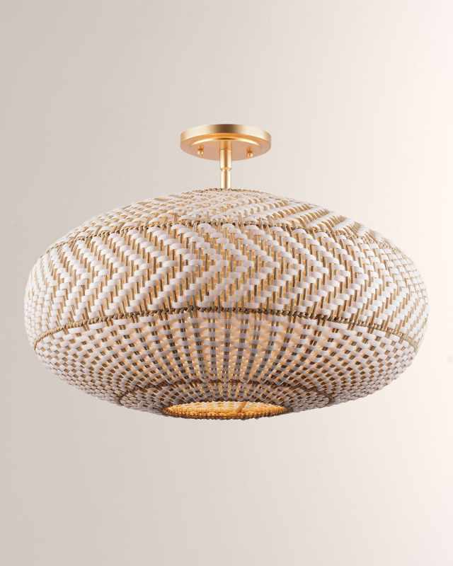 Zanzibar 4-Light Soft Gold Semi Flush Mount