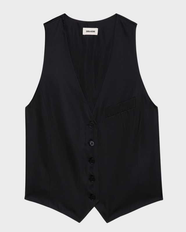 Emaux Satin Vest