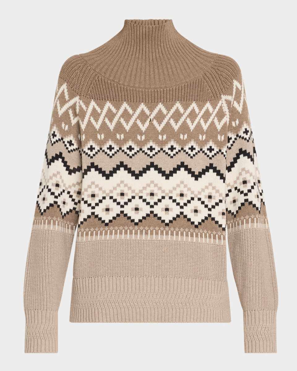Leighton Fair Isle Mock-Neck Sweater