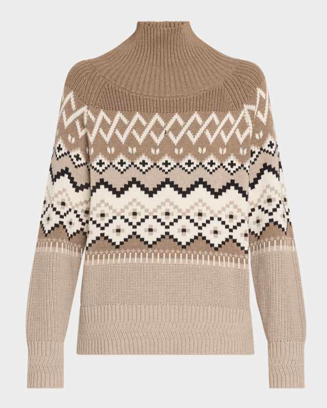 Leighton Fair Isle Mock-Neck Sweater