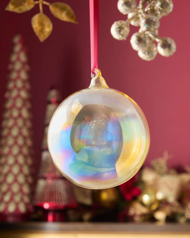 Amber Bottle Glass Ball Christmas Ornament