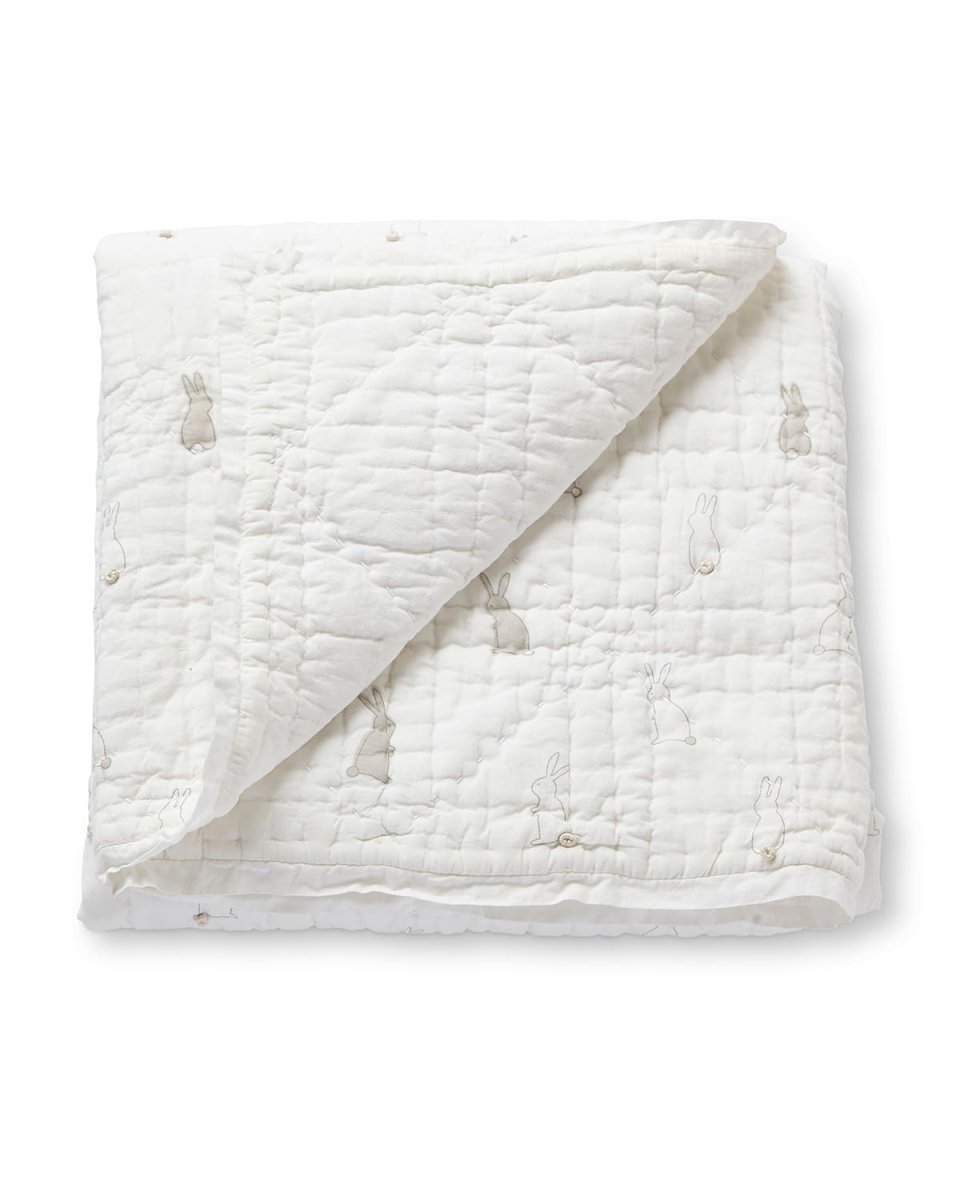 Bunny Hop Quilted Blanket