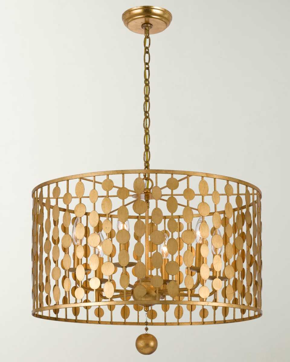 Layla 6-Light Antique Gold Chandelier