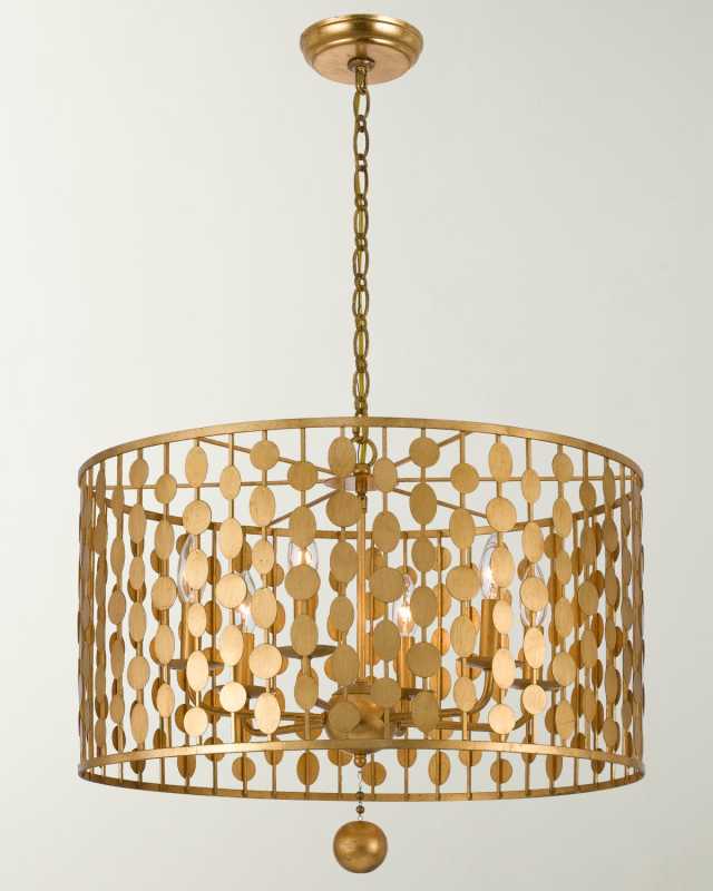 Layla 6-Light Antique Gold Chandelier