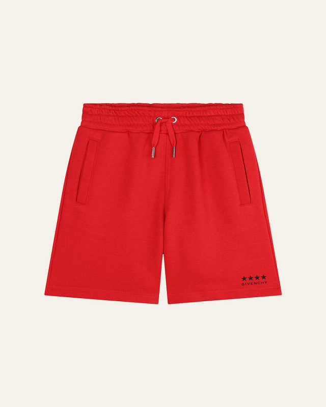 Boy's 4G Drawstring Shorts, Size 4-