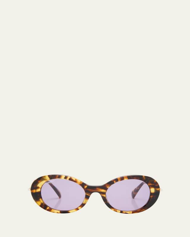 Malibu10 Acetate & Metal Round Sunglasses