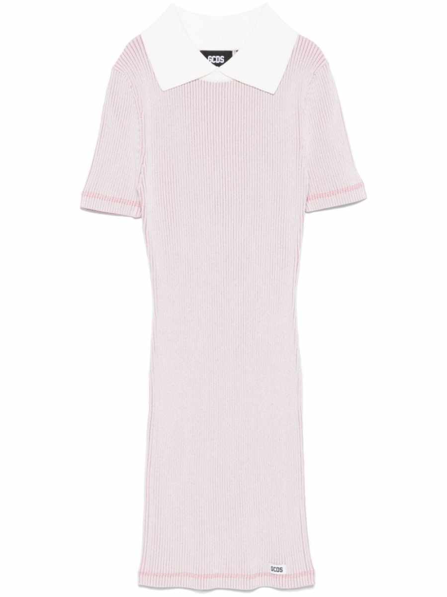 contrasting-collar mini dress