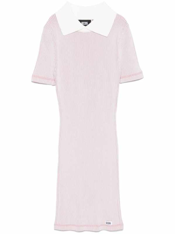 contrasting-collar mini dress