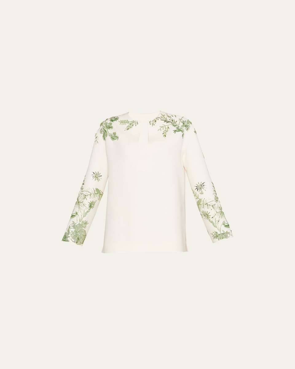 Crepe Couture Embroidered Tunic Dress