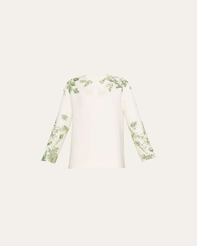 Crepe Couture Embroidered Tunic Dress
