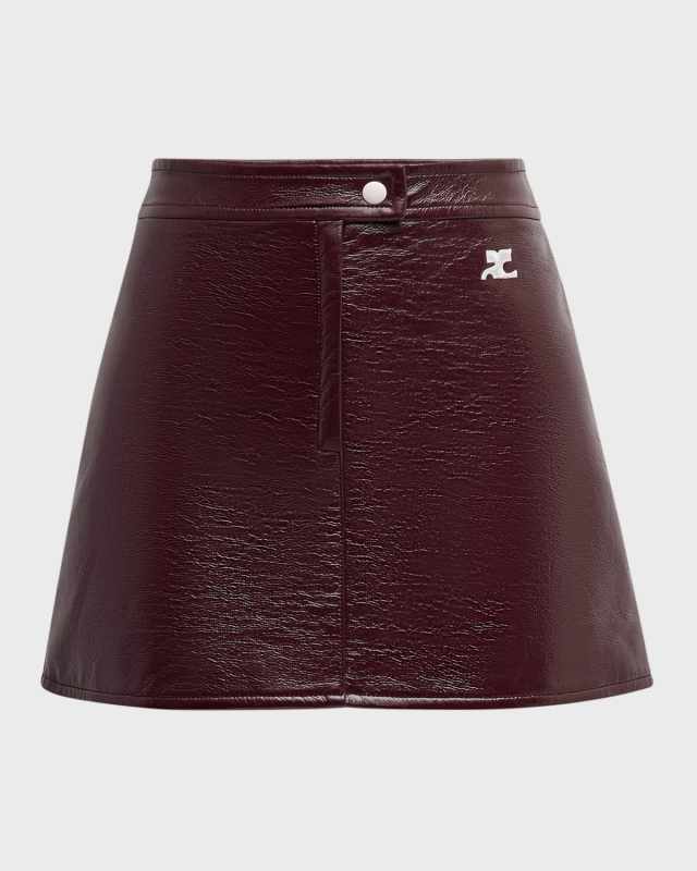 Reedition Vinyl Mini Skirt
