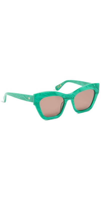 Lele Sadoughi Lido Sunglasses Malachit