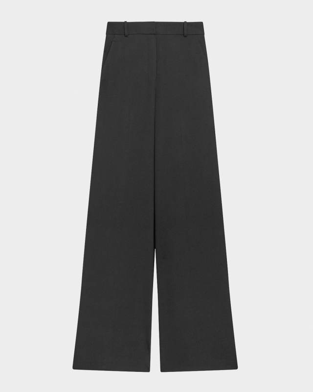 High-Waist Double-Knit Trousers