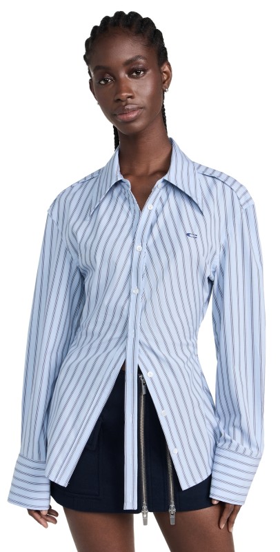 Commission Split Shirt Blue Stripe