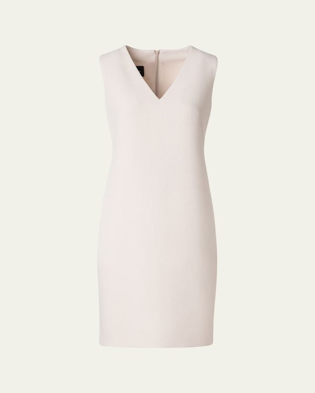 Wool Crepe Sheath Dress
