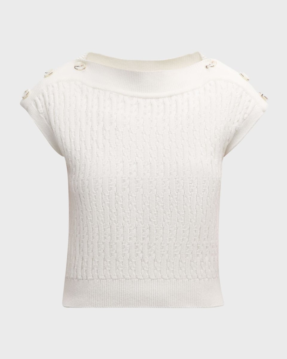 Portofino Knit Sweater with Button Detail