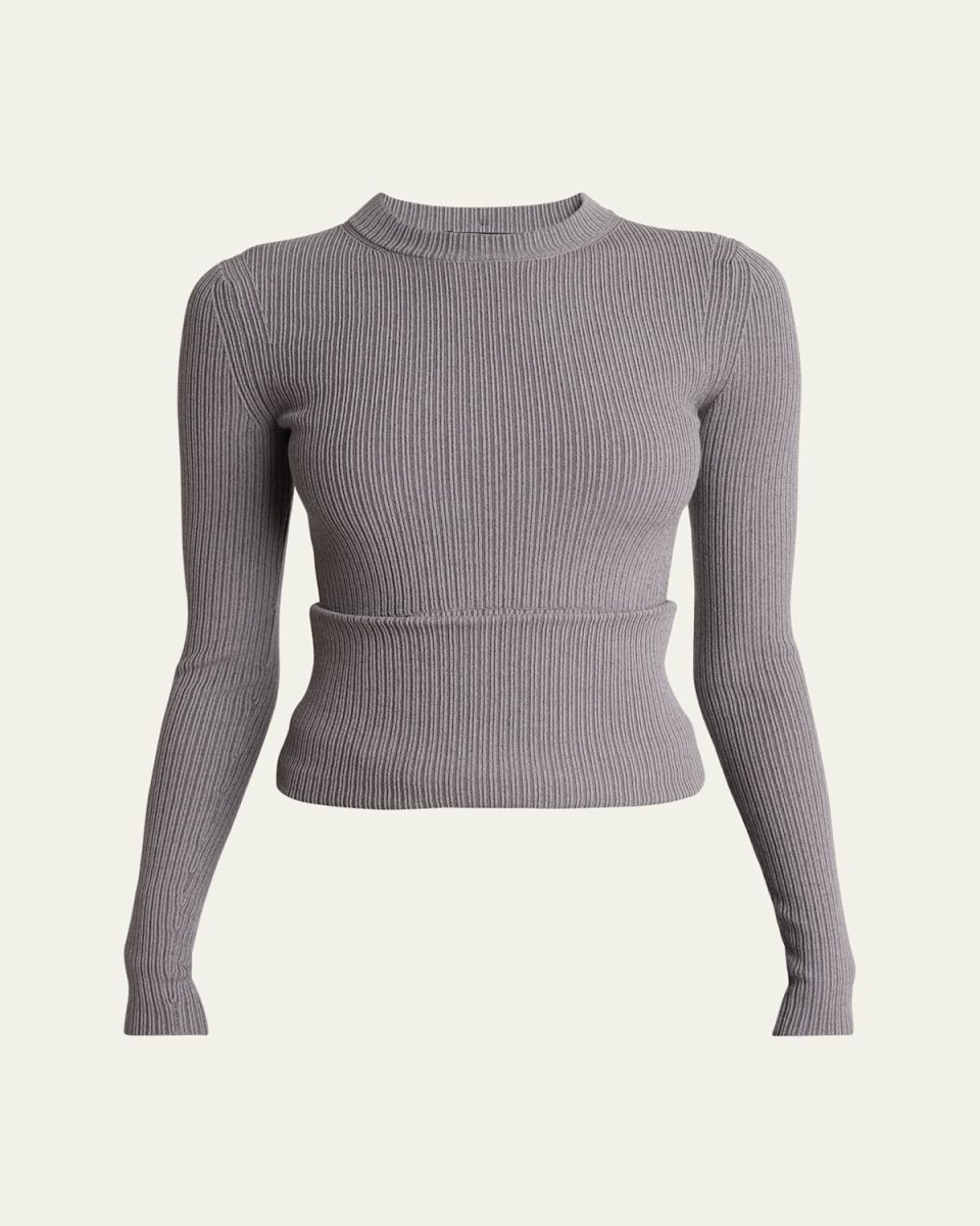 Alysaa Ribbed Wool Sweat
