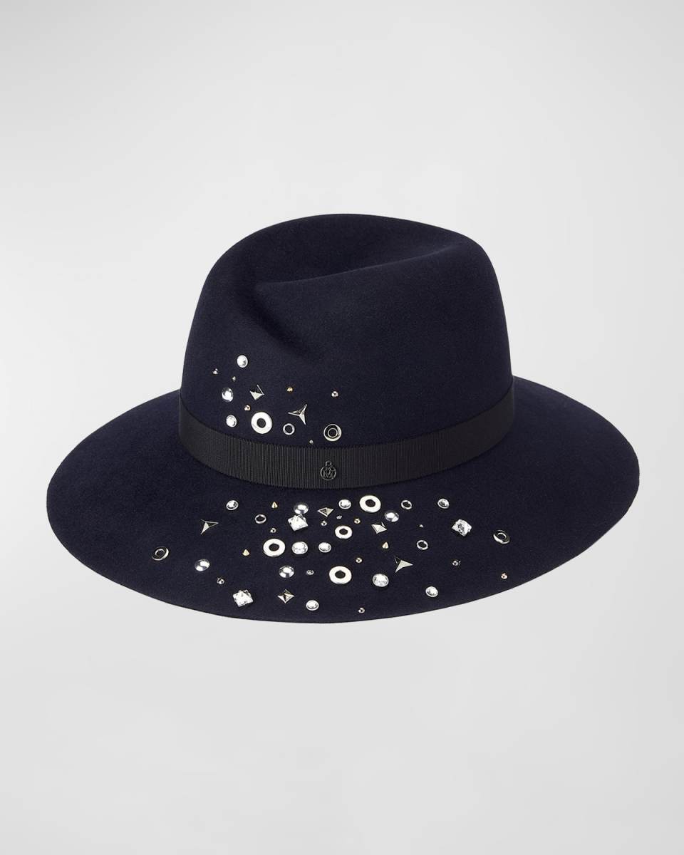 Virginie Starlight Studded Felt Fedora