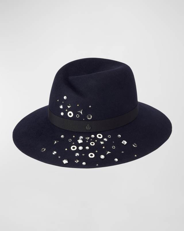 Virginie Starlight Studded Felt Fedora