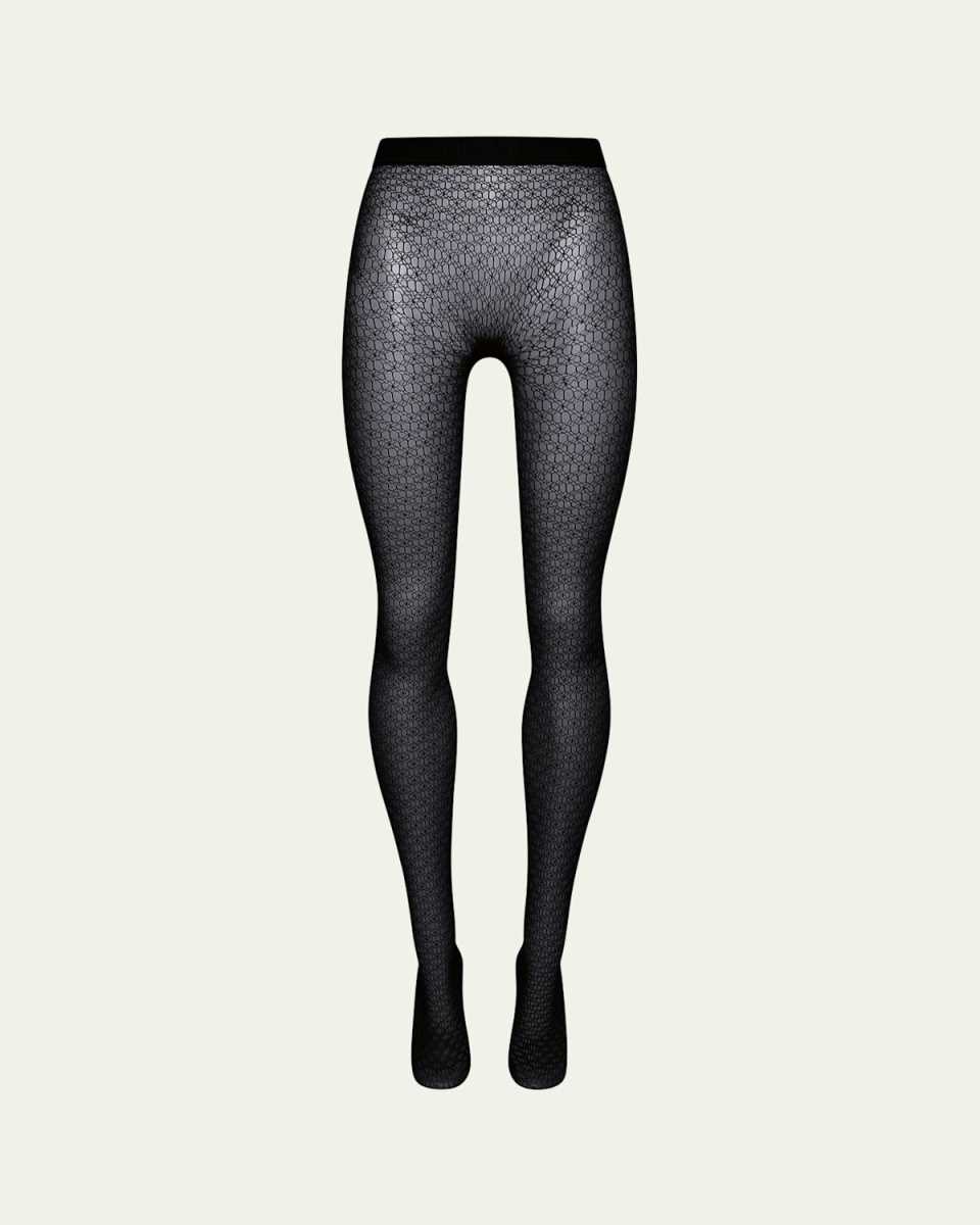 Matte Graphic Net Tights