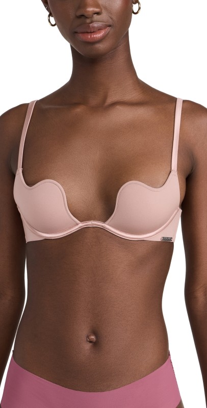 Fleur du Mal Le Stretch Micro U-Plunge Bra Tan