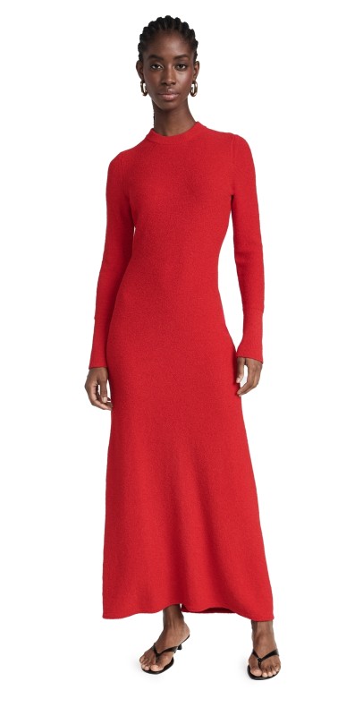 Proenza Schouler Lara Knit Dress In Viscose Boucle Red