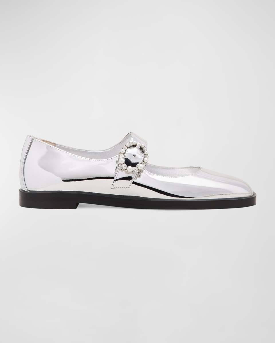 Loralei Metallic Crystal Mary Jane Flats