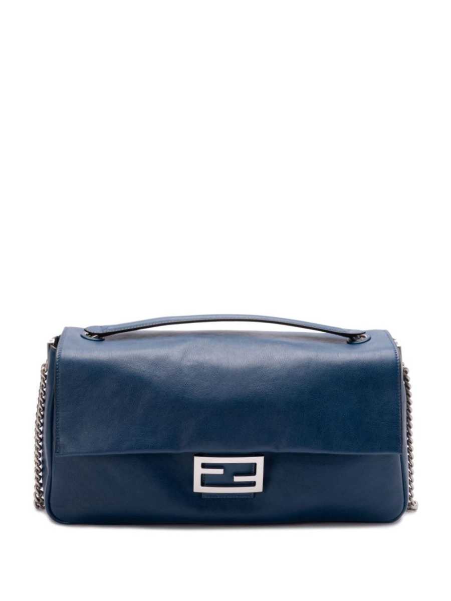 leather baguette shoulder bag