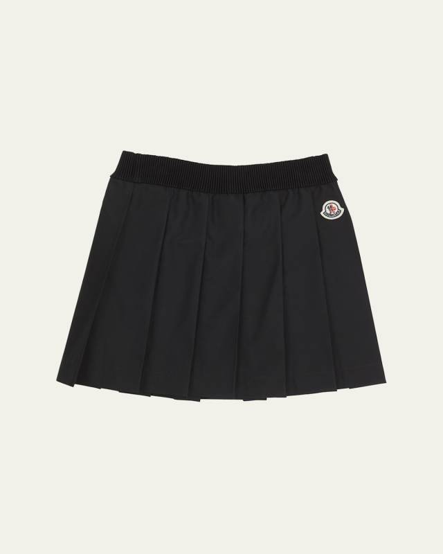 Girl's Logo Emblem Pleated Skirt, Size 8-