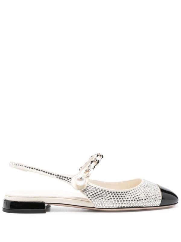 crystal-embellished ballet pumps
