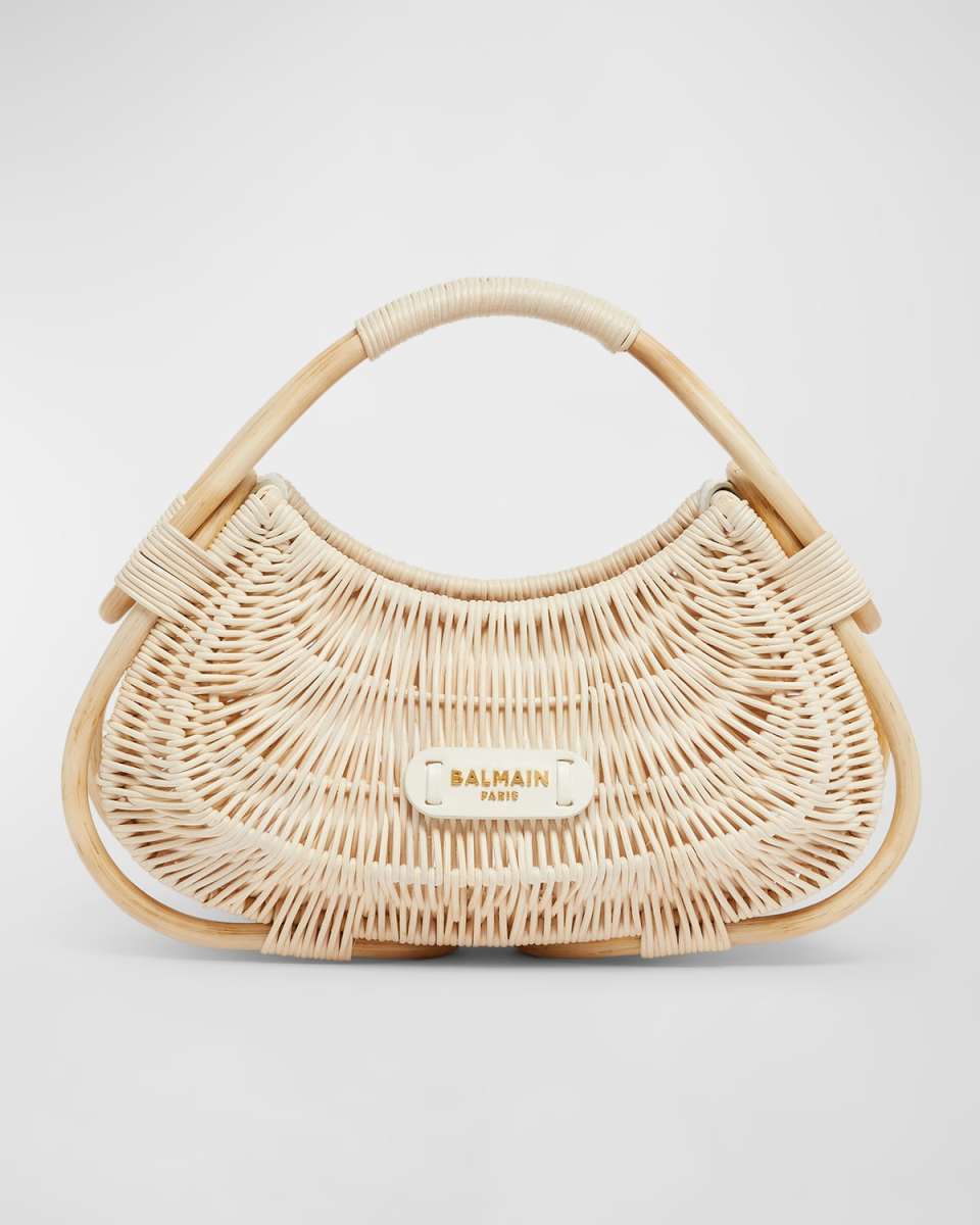 Jolie Madame Medium Top-Handle Bag in Wicker