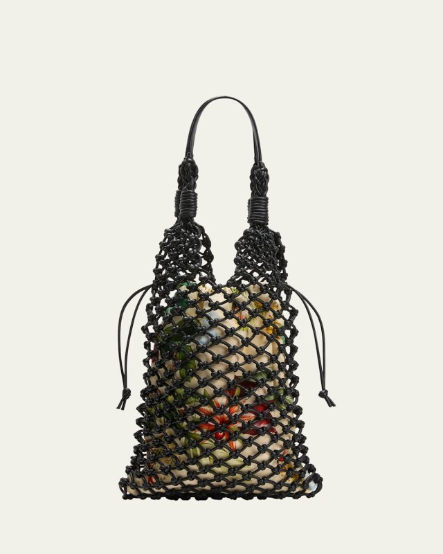 Large Knotted Leather Tote Bag