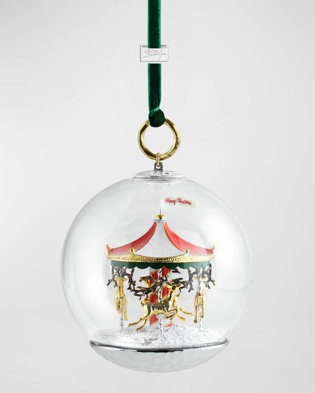 Merry Go Round Snowglobe Ornament