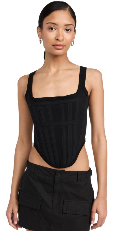 Dion Lee Jersey Corset Black