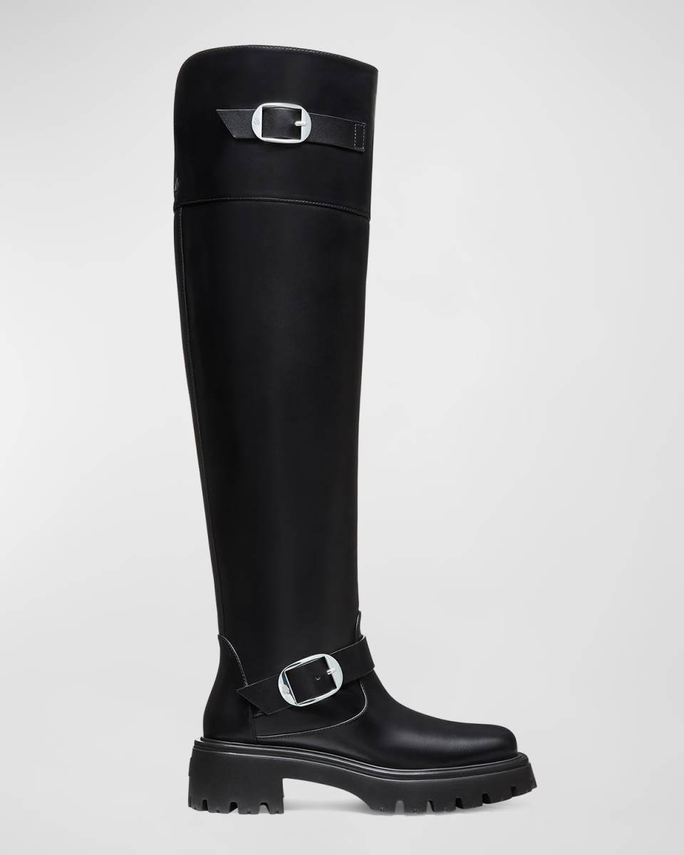 Emerson Buckle Leather Tall Boots