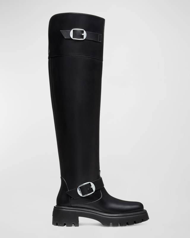Emerson Buckle Leather Tall Boots